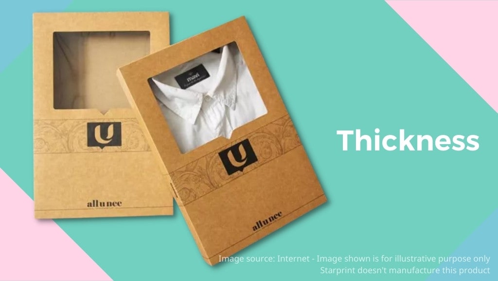 apparel box thickness