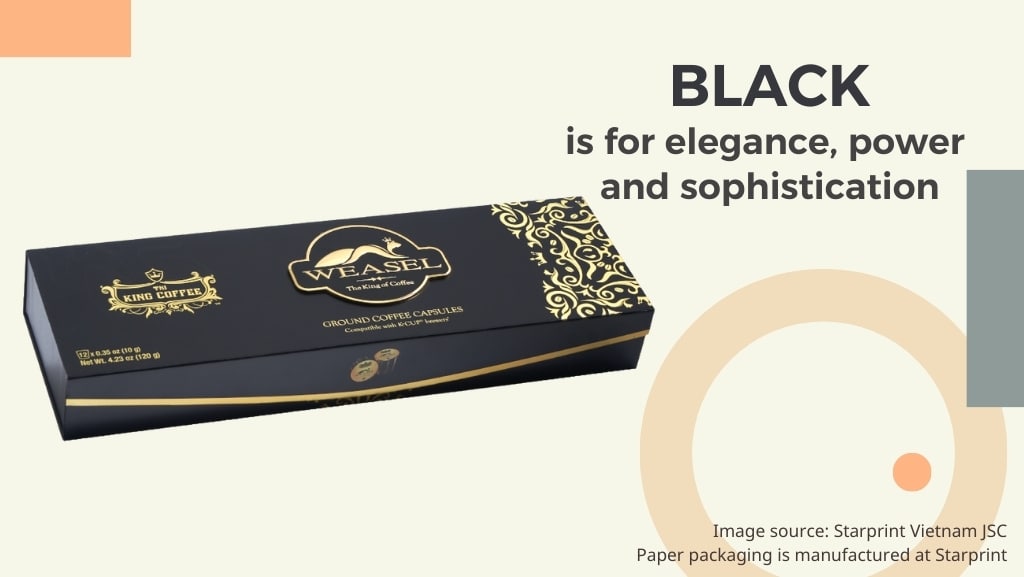 Black colour psychology in packaging 5