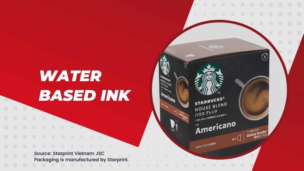 Water based ink for paper packaging 1