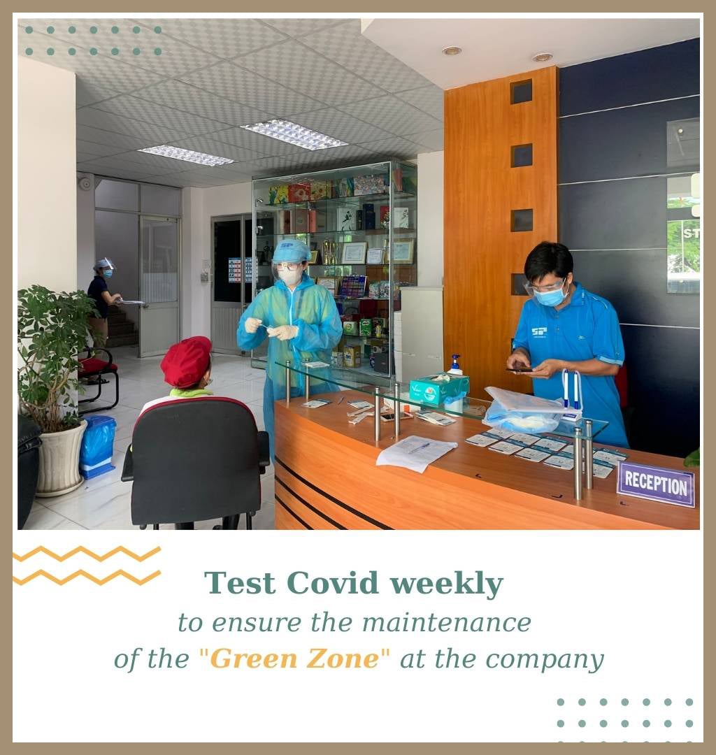 covid test to ensure the maintenance of the "Green Zone" at the company