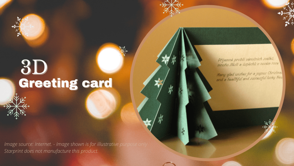 3D-shaped cards Xmas gift 