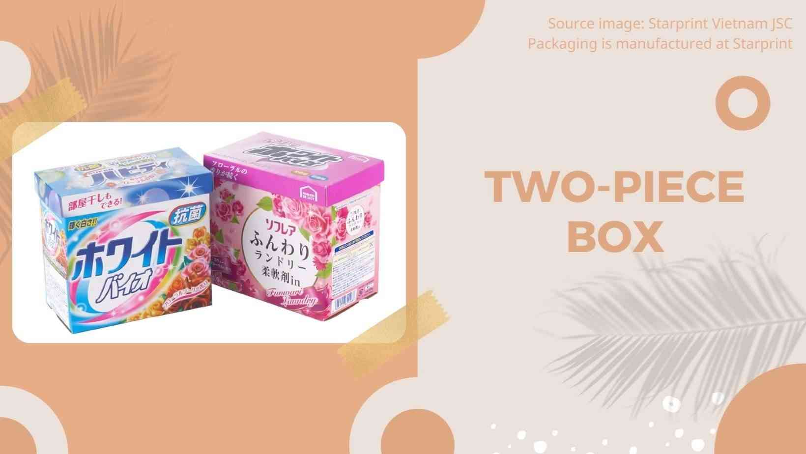 two-piece folding carton box