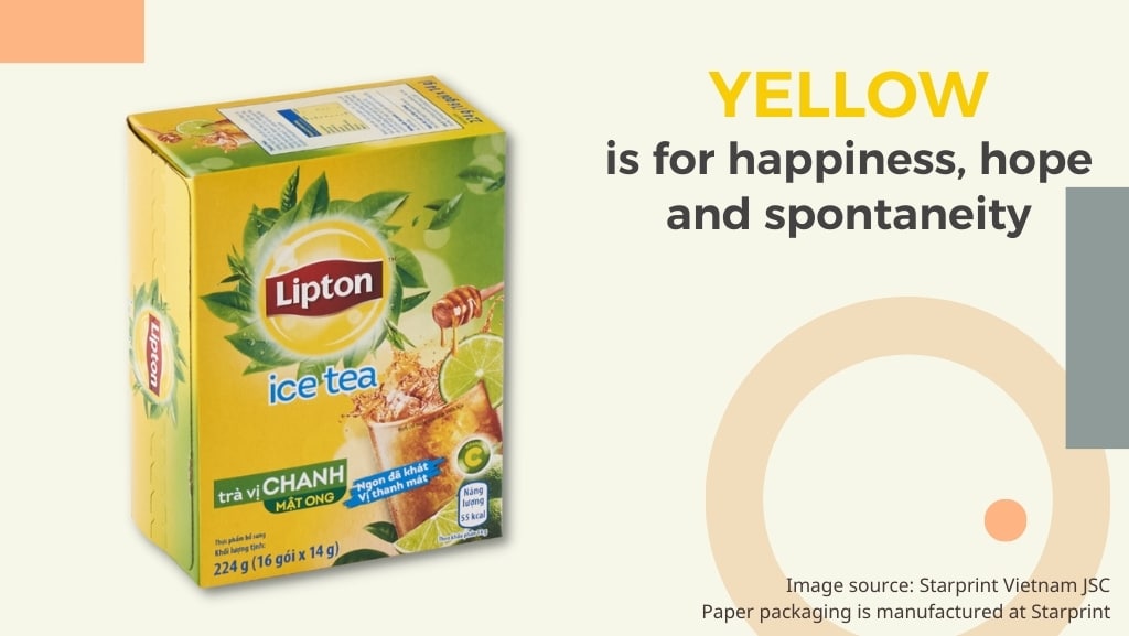 Yellow colour in packaging 2