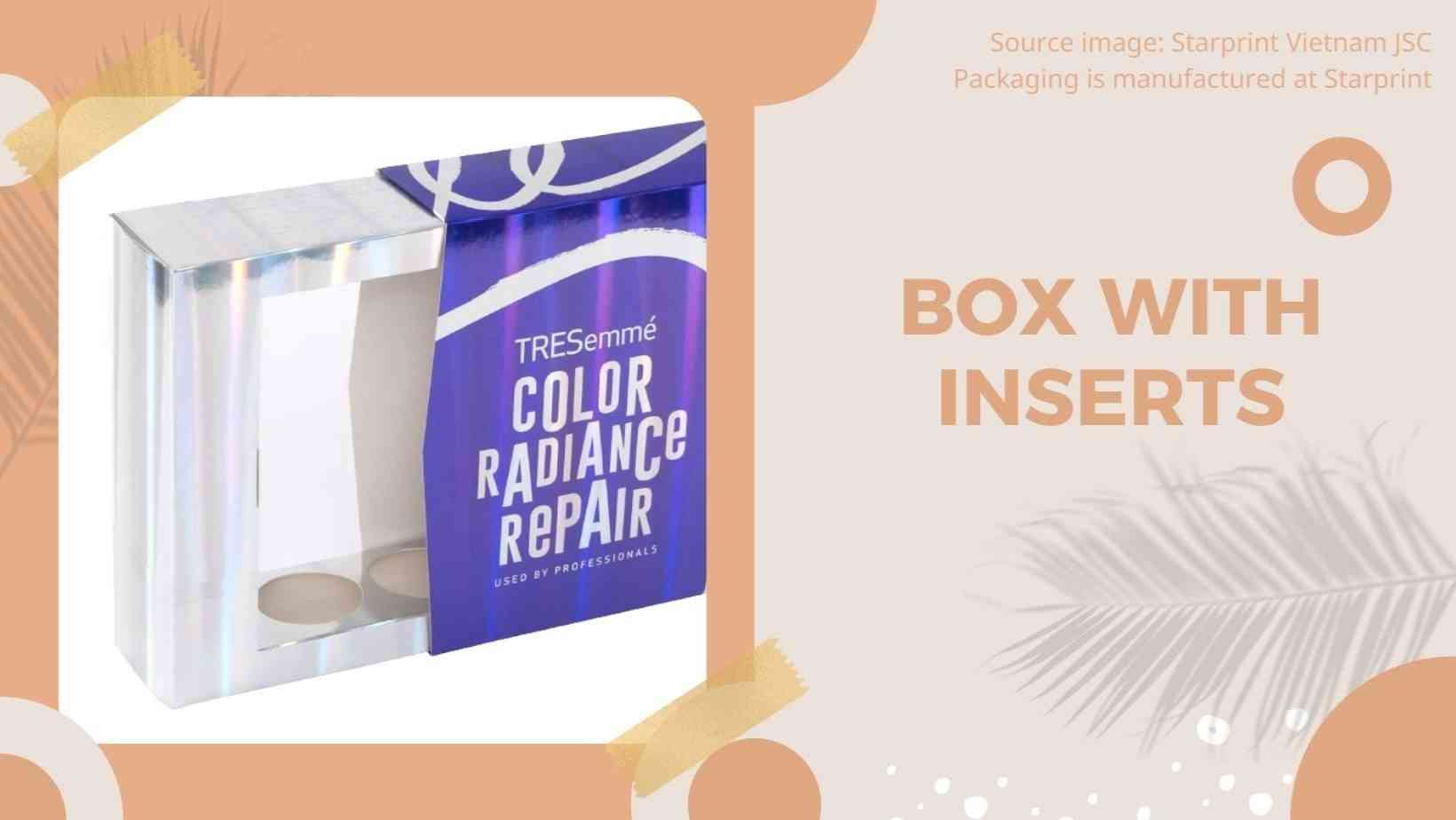 folding carton box with inserts