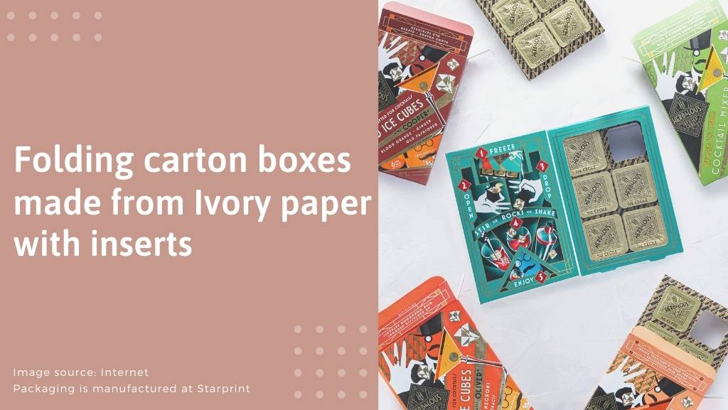 folding cartons from Ivory paper with inserts
